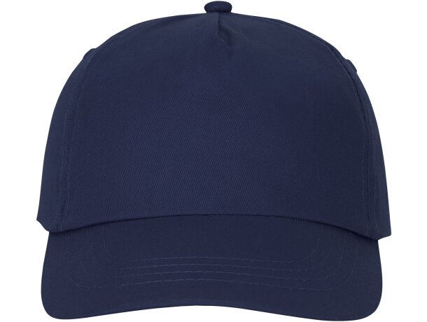 Gorra promocional de 5 paneles con impresión personalizada Azul marino detalle 45