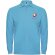 Polo manga larga hombre Estrella Roly 100% algodón piqué Azul turquesa detalle 21