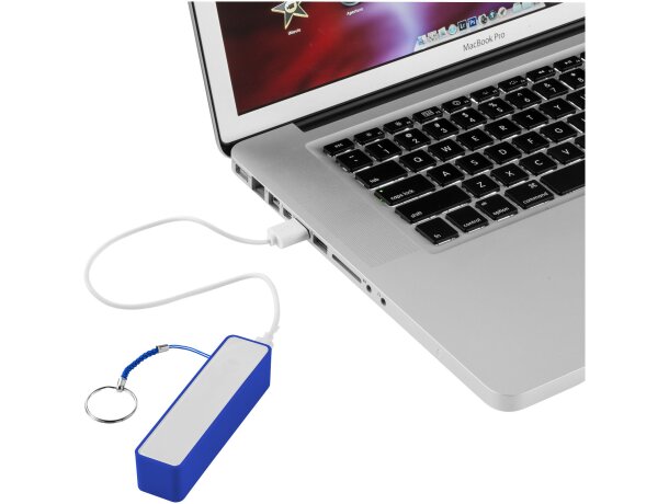 Power Bank 2000  mah modelo jive Azul real/blanco detalle 2