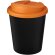 Vaso reciclado de 250 ml con tapa antigoteo Americano® Espresso Eco Negro intenso/naranja