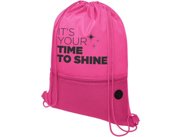 Mochila de cuerdas para empresa poliéster Oriole Magenta detalle 31