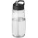 H2O Active® Pulse Bidón deportivo con tapa con boquilla de 600 ml Transparente/negro intenso