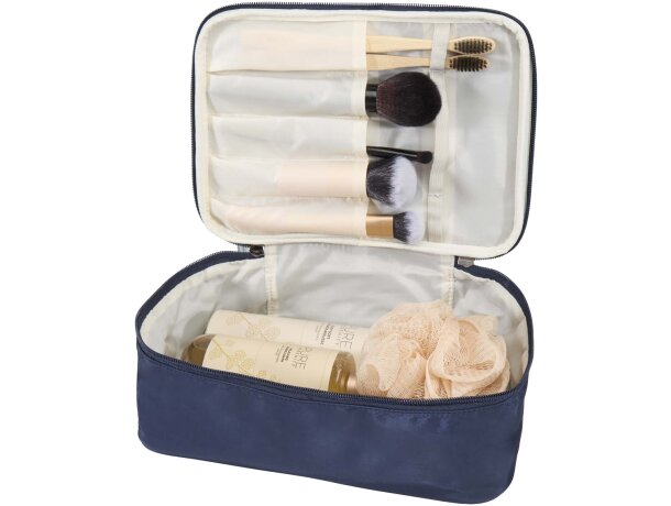 Organizador maquillaje Muse en poliéster reciclado certificado Azul marino detalle 9