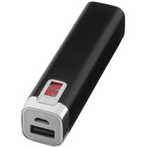 Cargador con indicador de potencia de 2200 mah personalizado negro intenso Cargador con indicador de potencia de 2200 mah personalizado negro intenso