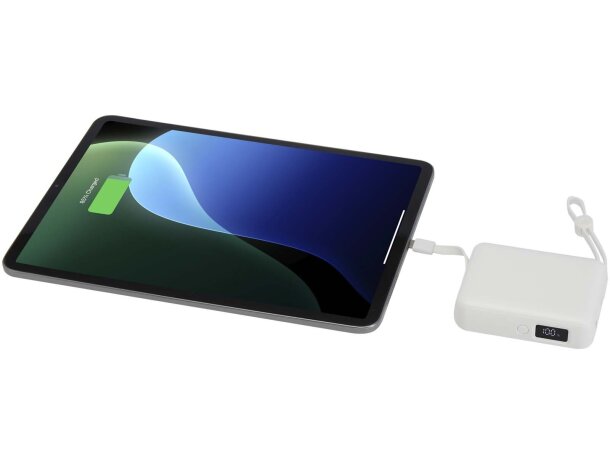 Batería externa Acrux 10000 mAh con cables integrados Blanco detalle 5