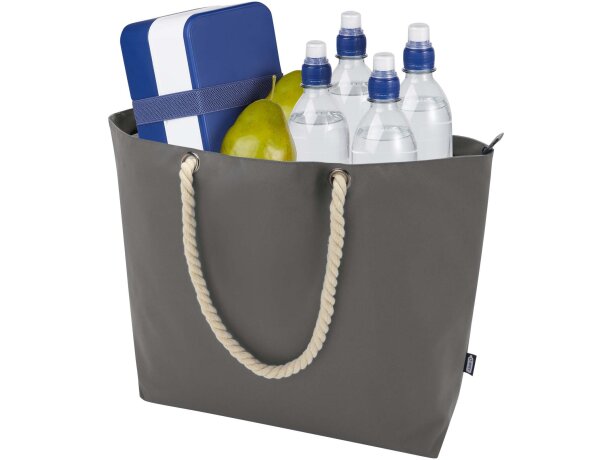 Bolsa playa refrigeradora Panama 23L poliéster reciclado GRS Gris detalle 14