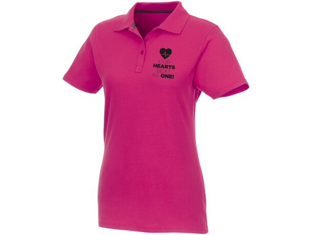 Polo de manga corta para mujer Helios Magenta detalle 11