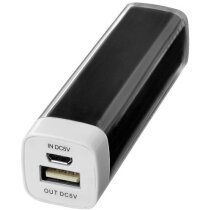 Batería externa de plástico negro intenso