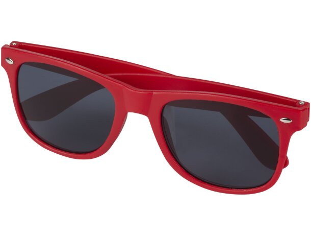 Gafas de sol Sun Ray en plástico reciclado con lentes UV400 Rojo detalle 11