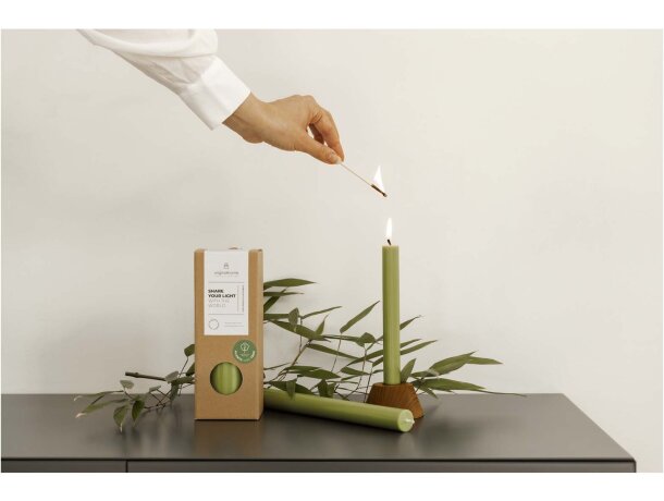 Vela artesanal matcha cera palmiste certificada Originalhome detalle 4
