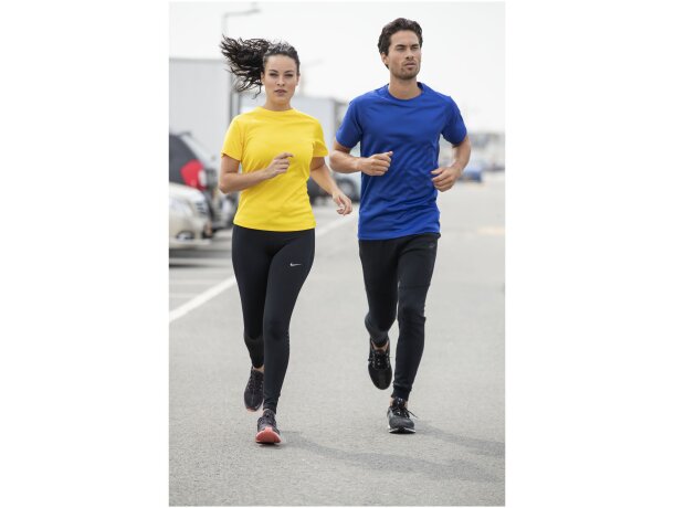Camiseta manga corta de mujer niagara de Elevate 135 gr Amarillo neón detalle 14