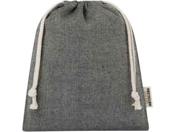 Bolsa de regalo Pheebs algodón reciclado con cierre Negro detalle 10