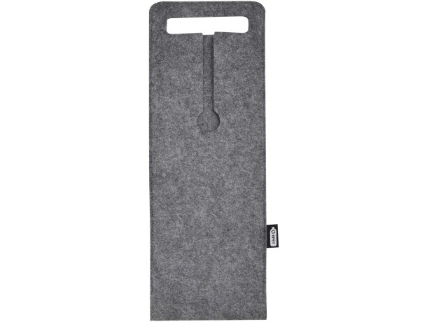 Bolsa vino fieltro reciclado grs felta 75 cl Gris medio detalle 2