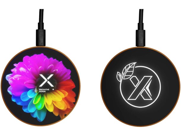 Cargador inalámbrico de madera SCX.design W13 10W Marrón detalle 6