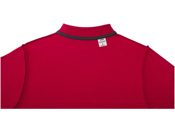 Polo de manga corta para mujer Helios Rojo detalle 20