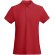 Polo mujer algodón orgánico Prince manga corta entallado Roly Rojo