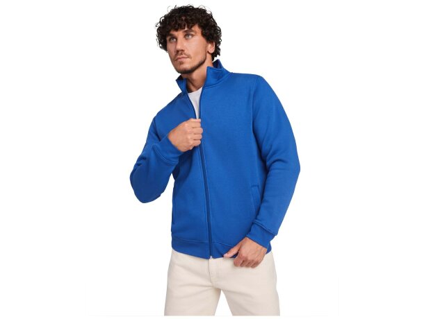 Sudadera cremallera completa unisex Ulan de Roly Verde botella detalle 39