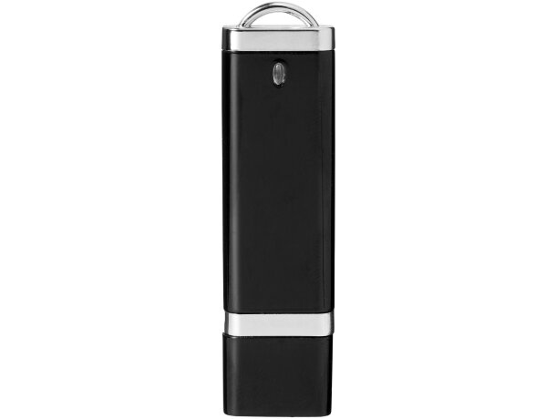 Memoria USB 4 GB Flat de plástico con diseño minimalista Negro intenso detalle 12