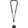 Lanyard regulable Kubi con gancho metálico y cinta de nylon Negro intenso detalle 3