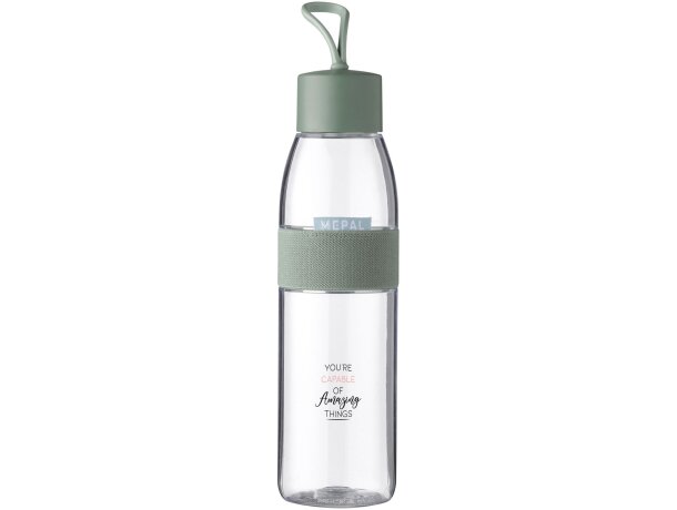 Botella agua Mepal Ellipse 500ml con asa integrada sin BPA Verde salvia detalle 2