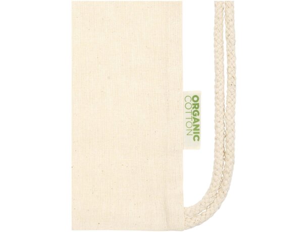 Bolsa con cuerdas Odisha de algodón orgánico certificado OCS Natural detalle 4