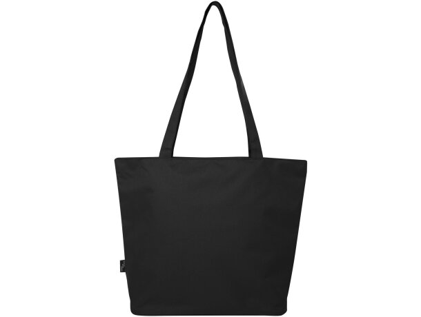 Bolsa tote con cremallera Panama de 20L certificada GRS Negro intenso detalle 3