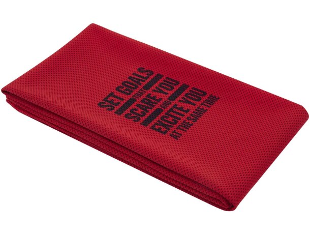 Toalla deporte Althea 50x100 poliéster secado rápido Rojo detalle 13
