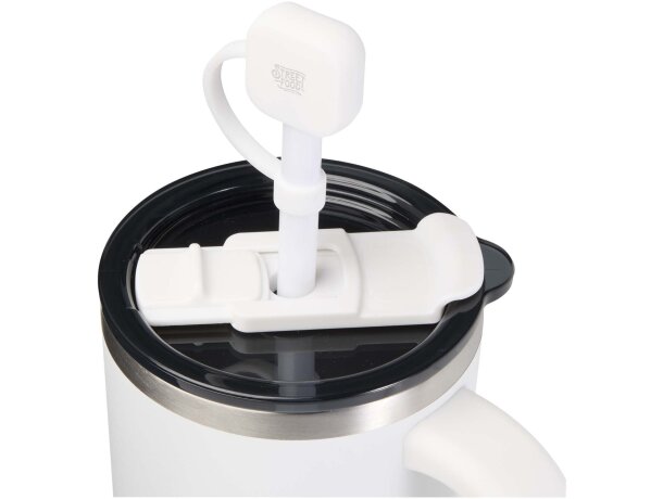 Funda de silicona Sip para pajita reutilizable sin BPA Blanco detalle 4