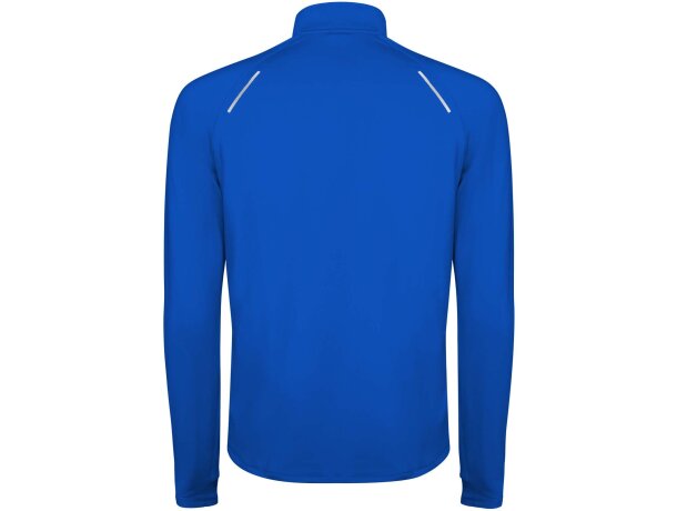 Sudadera técnica hombre Estambul con media cremallera Roly Azul real detalle 14