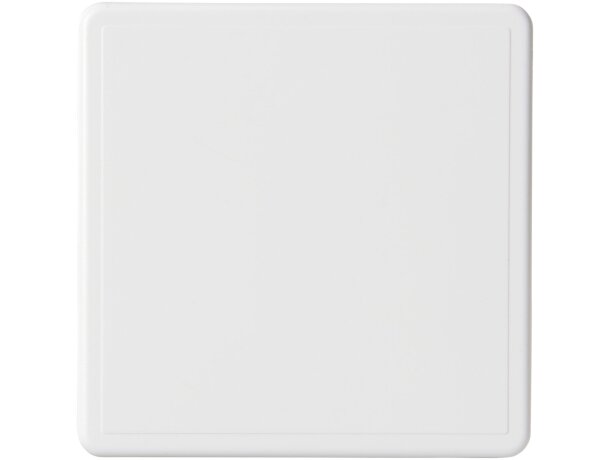 Posavasos cuadrado Renzo de plástico GPPS personalizable Blanco detalle 1