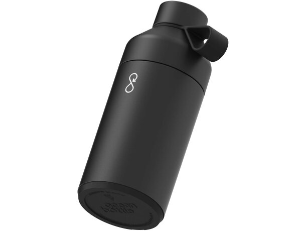 Botella Ocean Bottle 750ml con aislamiento al vacío sostenible Negro intenso detalle 2