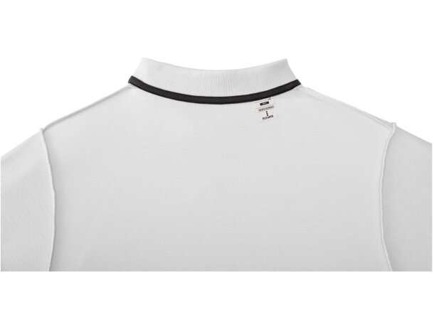 Polo de manga corta para hombre Helios Blanco detalle 2