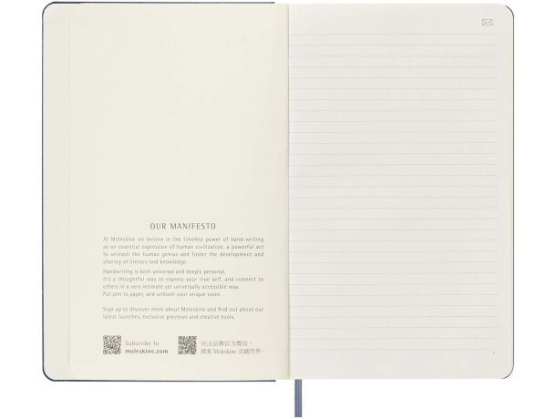 Libreta Smart Grande Rayada Moleskine con digitalización Azul detalle 5