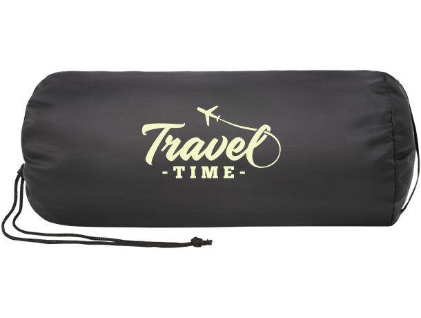 Manta polar coral Lily de RPET certificada GRS con funda Gris detalle 6