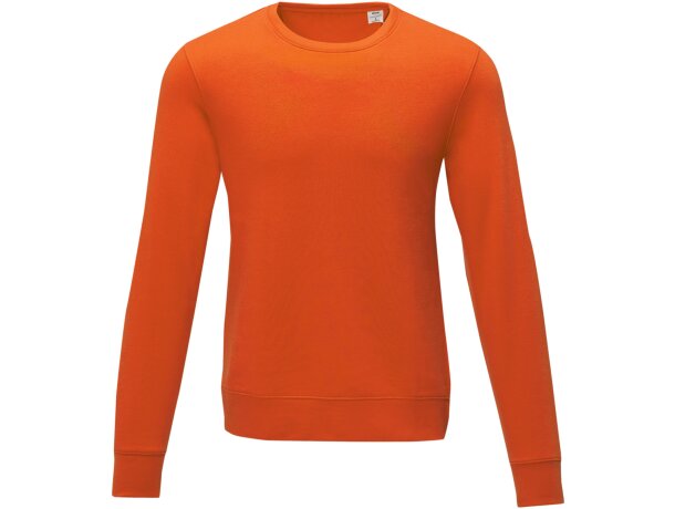 Jersey de cuello redondo para hombre Zenon afelpado Naranja detalle 12