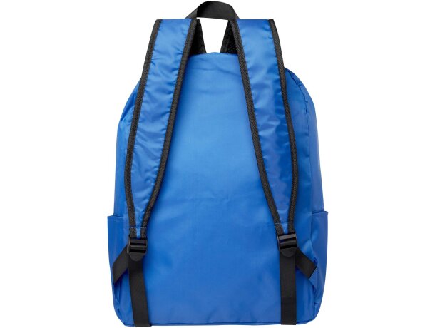 Mochila plegable EcoFold 15 litros de poliéster reciclado GRS Azul real detalle 12