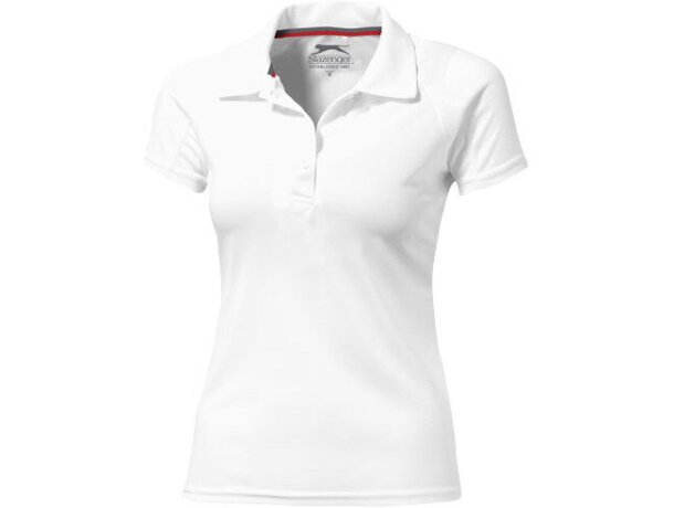 polo blanco mujer manga corta