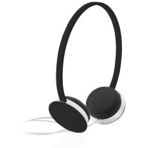 Auriculares en plástico de varios colores personalizado negro intenso Auriculares en plástico de varios colores personalizado negro intenso