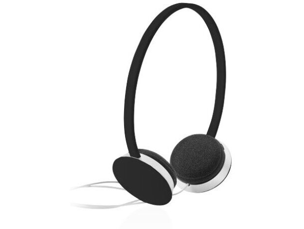 Auriculares en plástico de varios colores personalizado negro intenso Auriculares en plástico de varios colores personalizado negro intenso