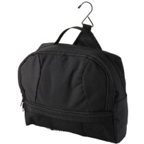 Neceser multibolsillos con gancho metálico para colgar personalizado negro intenso Neceser multibolsillos con gancho metálico para colgar personalizado negro intenso
