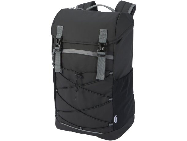 Mochila para portátil de 15,6 Aqua en poliéster reciclado GRS Negro intenso detalle 7
