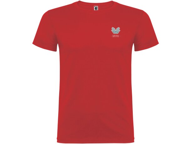 Camiseta infantil Beagle Roly de algodón con cuello redondo Rojo detalle 43