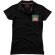 Polo de manga corta de mujer "advantage" Negro intenso detalle 13