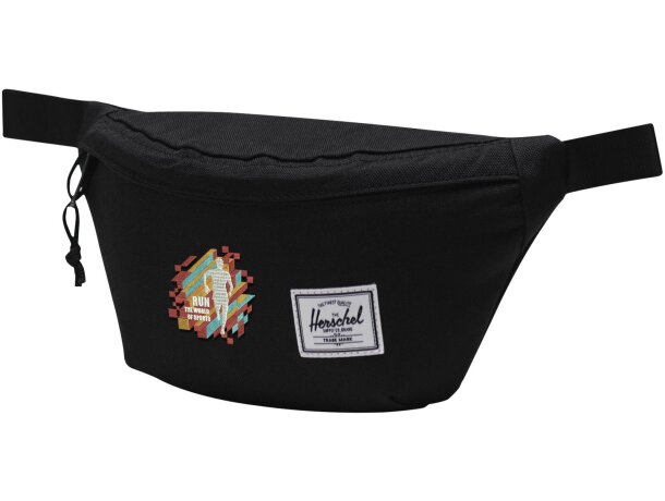 Riñonera Herschel Classic en poliéster reciclado EcoSystem Negro intenso detalle 1