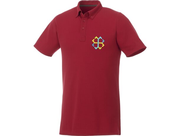 Polo con cuello abotonado para hombre Atkinson grabado
