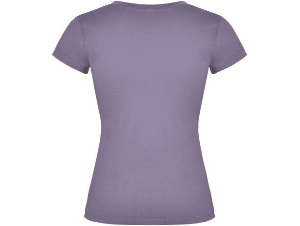 Camiseta cuello pico mujer Roly Victoria algodón 155 g/m² Lavanda detalle 57