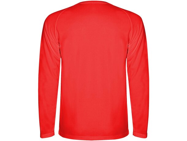 Camiseta deportiva Roly Montecarlo hombre manga larga Rojo detalle 12