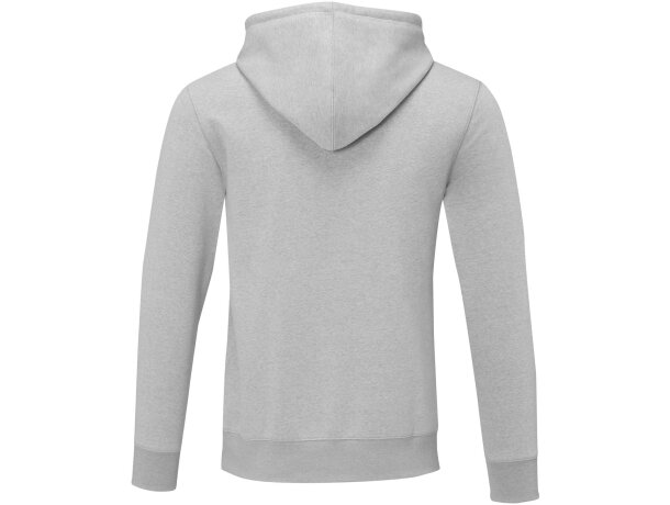 Sudadera con capucha Charon para hombre con interior afelpado Gris mezcla detalle 33