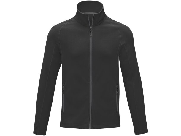 Chaqueta polar para hombre Zelus con cremallera reversible Negro intenso detalle 38