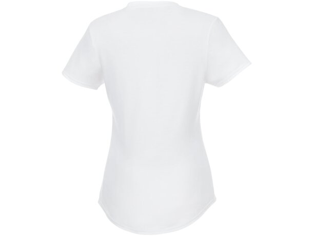Camiseta de manga corta de material reciclado GRS para mujer Jade Blanco detalle 3